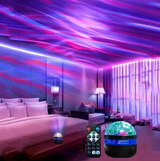 1pc Starry Projector Light With 7 Color Patterns & Remote Control, Polar Projector Night Light For Bedroom Atmosphere