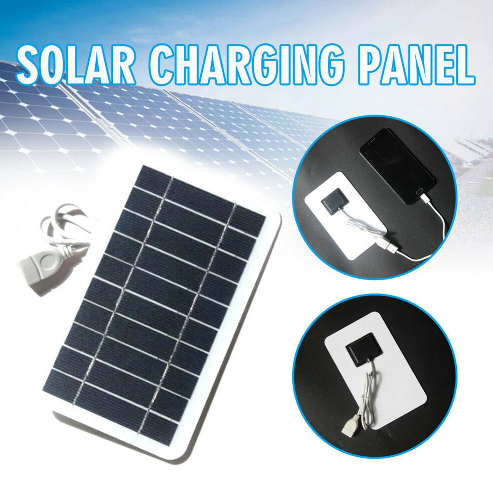 2W 5V Solar Panel Outdoor Usb Portable Mini Solar Charger Panel Climbing Fast Travel Charger Phone Solar Charger